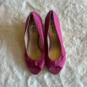 Hot Pink Life Stride Wedge Shoes